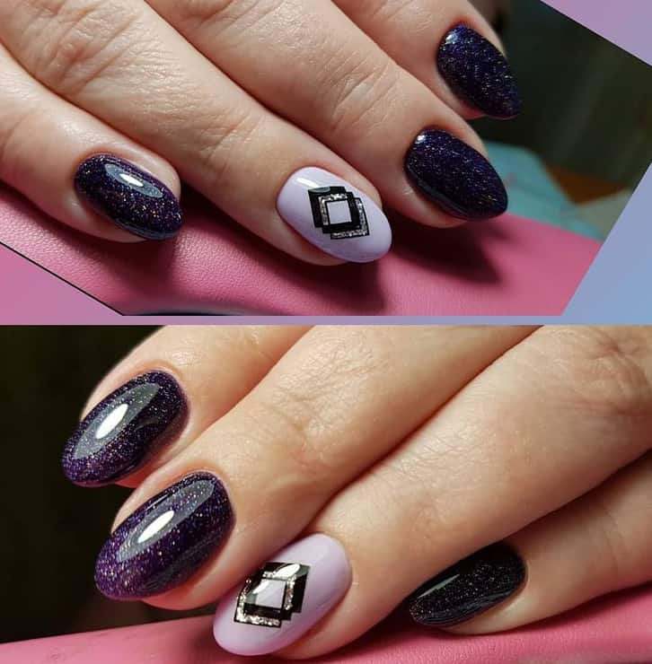 Стильные фиолетовые ногти 2024: 25 ярких примеров